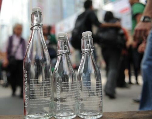 glass water botttle